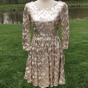 NWT GB Gold Sequined Dress